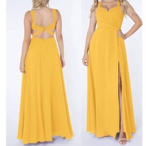 AZAZIE Women's Formal Chiffon Maxi Dress Nahrin Elegant Party Butterscoth